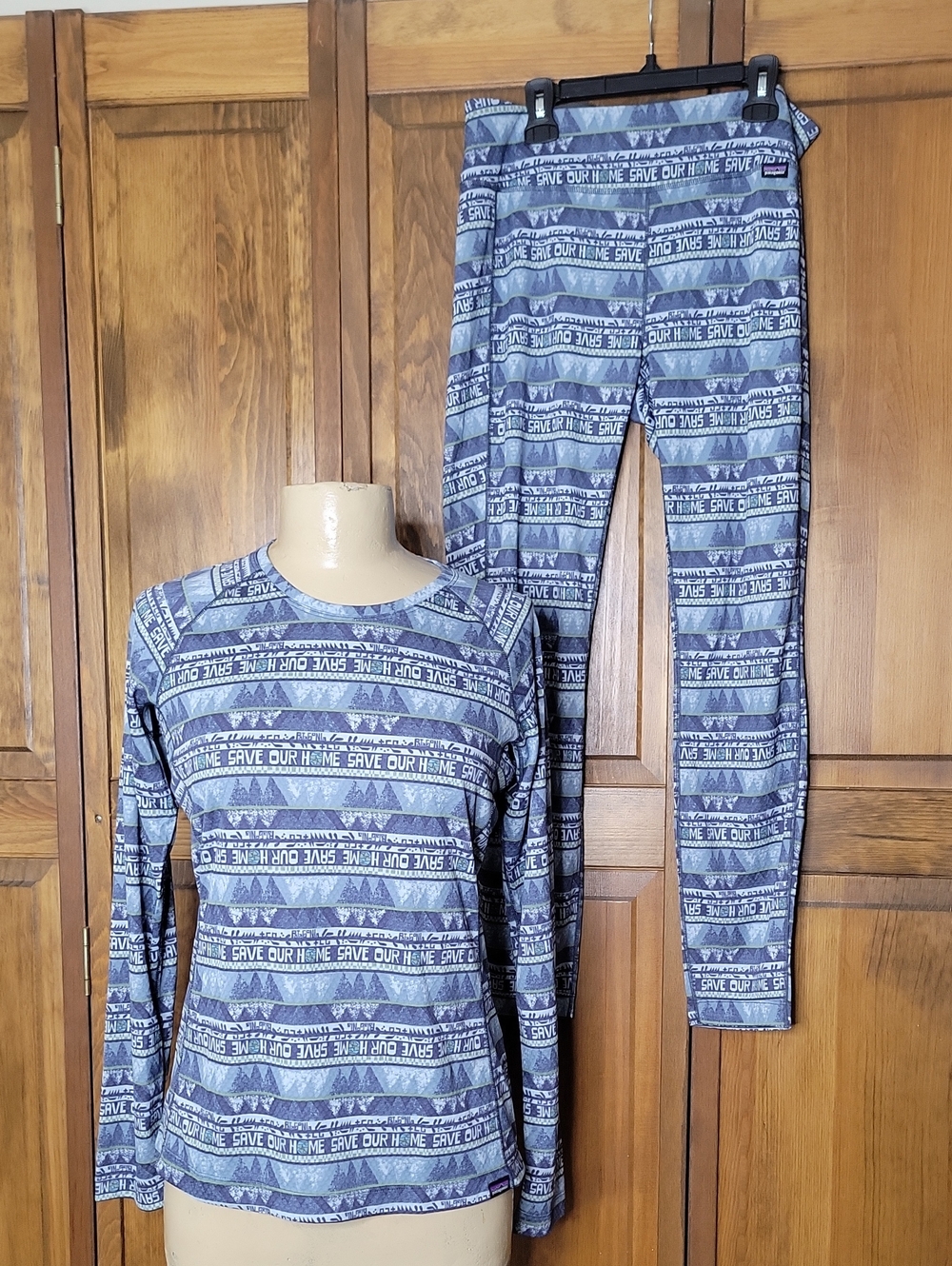 Patagonia NWOT Women's SAVE OUR HOME Capilene Midweight Base Layer Set Sz M